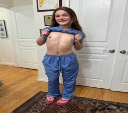 Hot girl with small boobs