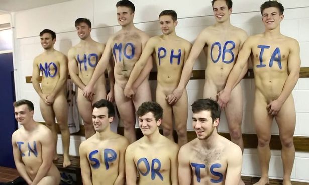 Nude hockey team photo