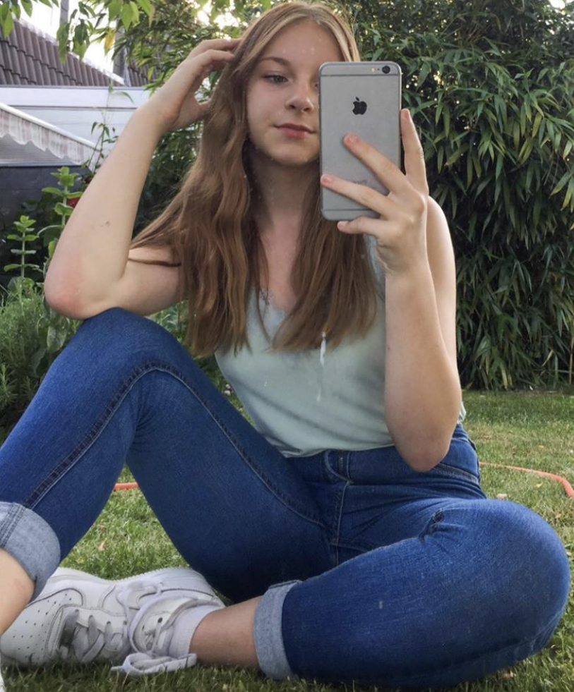 cute girl in tight jeans