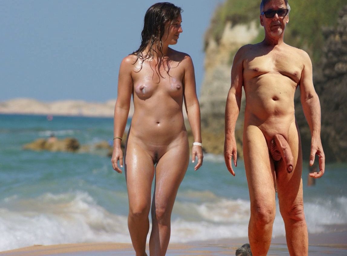 True nudist friends on the beach