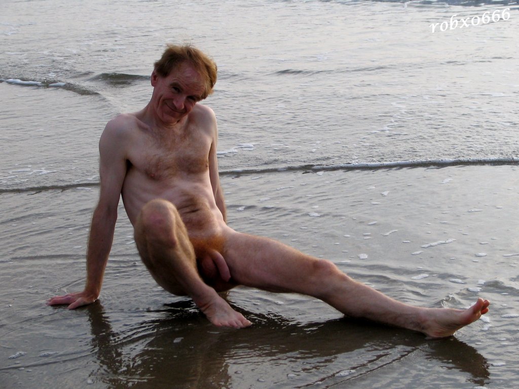 Rob naked in the sea