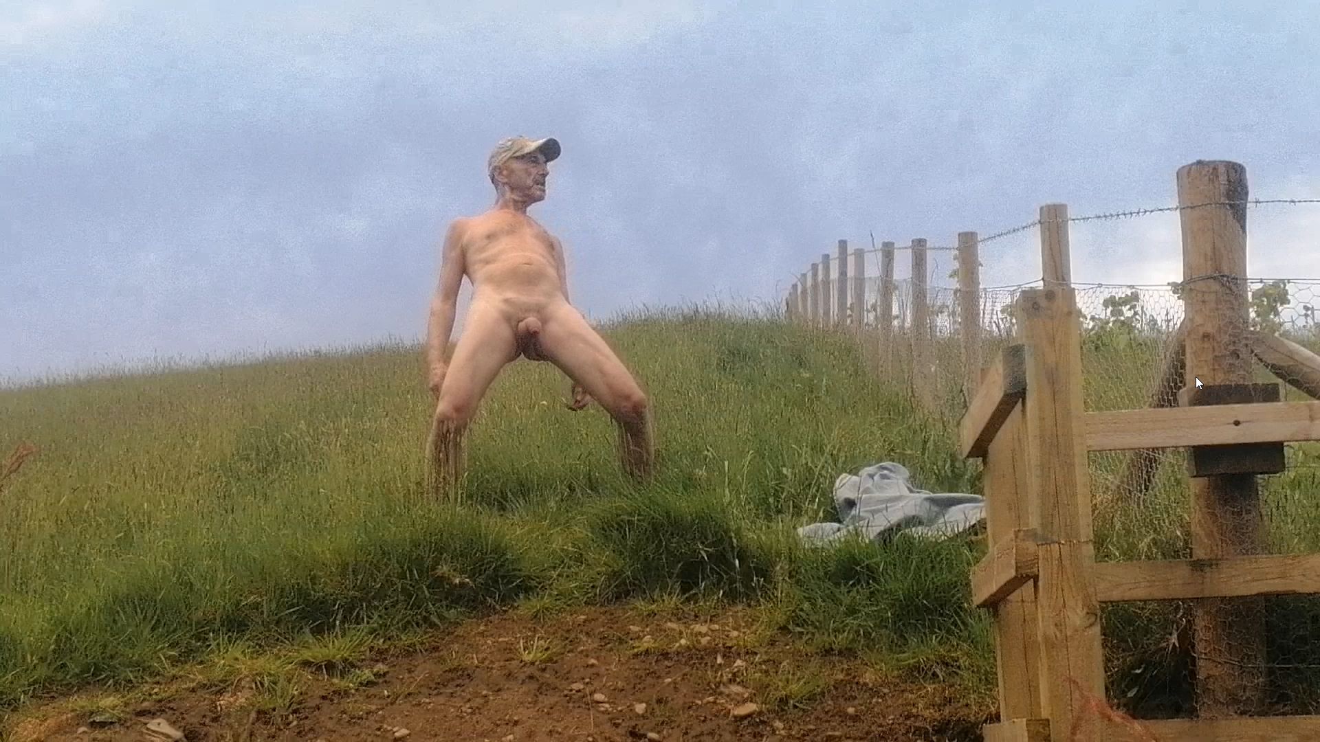 Male Nude in Public Park
