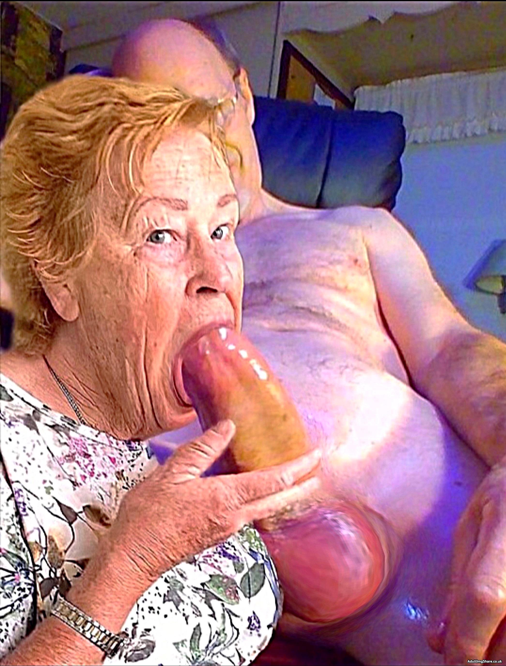 Granny Blowjob Slut Sucking off Neighbours Cock