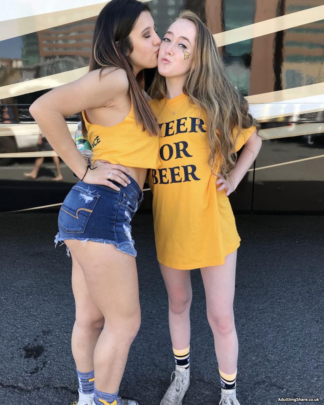 Two Cute College Girls Photo Together
