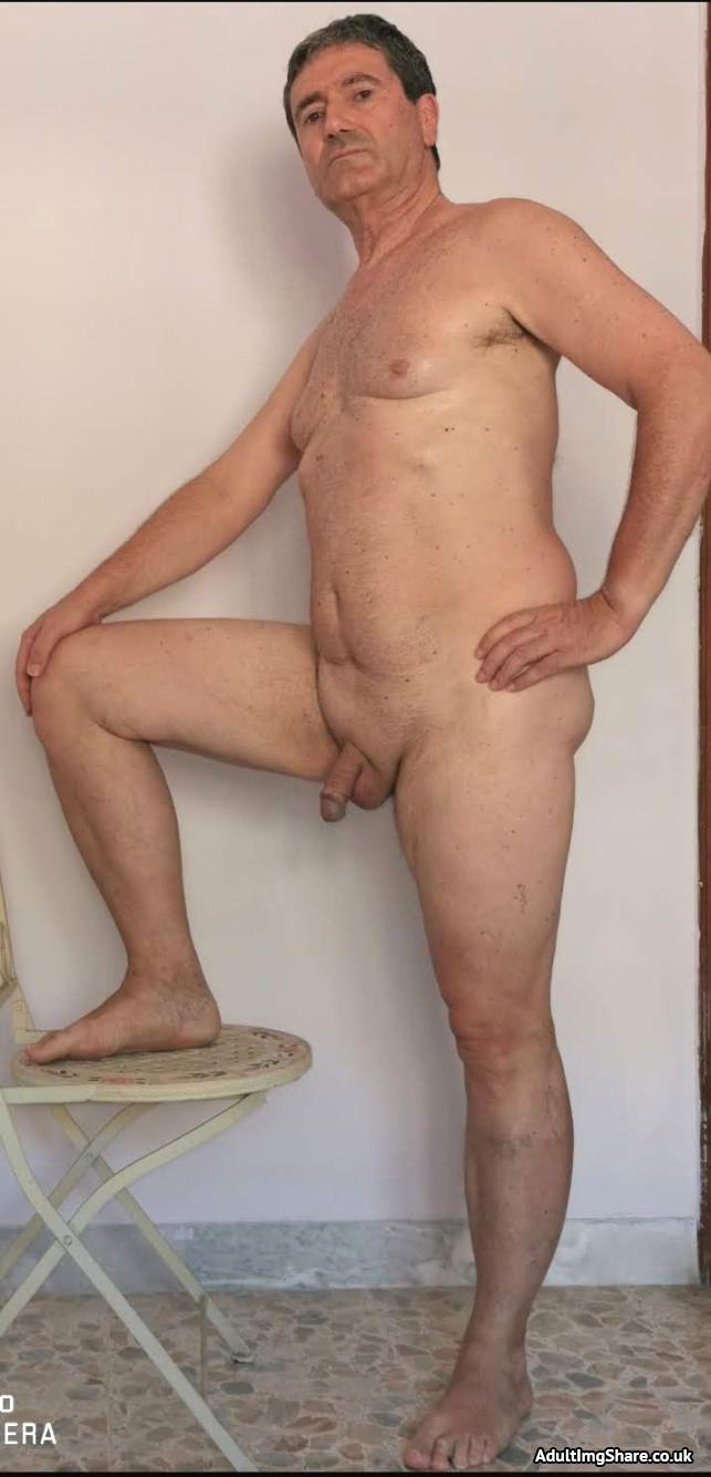 Middle-aged man nude