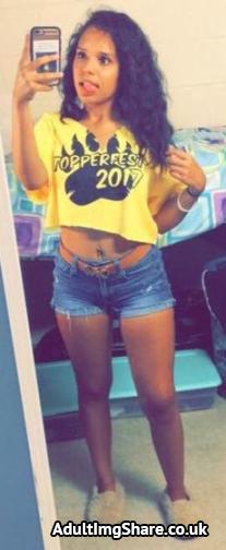 Cute Teen In Short Jean Shorts